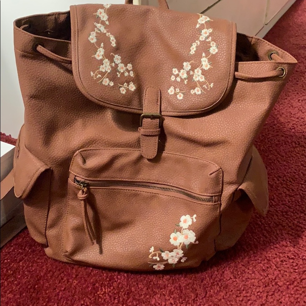 Tan casual backpack